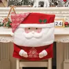 Stoelhoezen hoogwaardige stoffen deksel Feestelijke 3d Santa Claus Tafel Cartoon Dust-Proof Home voor Kerstmis