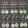 Boucles d'oreilles en peluche naturelle Myanmar un bien gourde jade pour femmes Paix Boucle d'oreille Hook Hanging Gift