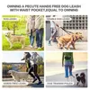 犬の襟反射屋外ナイロン多機能トリートウォークリーシュウエストトレーニングスポーツのハンズフリーバッグペット防水性