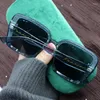 Okulary przeciwsłoneczne vintage kwadrat pszczoły gradient lustro bezszrażone okulary przeciwsłoneczne żeńskie retro moda bez krawędzi Oculos de so