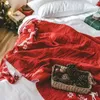 Blankets 1pcs Christmas For Beds Throw Blanket Elk Snowflake Jacquard Home Office Nap Bed Cover Stitch Sofa Bedspread