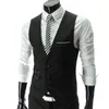 Gilet masculin 2024 Viete gris noir formel pour hommes Slim Fit Costume sans manches