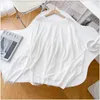 T-shirts pour femmes T-shirts minimalistes Femmes Pure Bandage classique Design résistant au soleil Summer Soufflent lâche Casual Korean Style Fashion