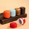 Storage Bottles 2pcs Mini Tin Box Metal Small Empty Pot Tea Boxes Iron Containers Candle Can Candy Round Portable Packaging