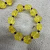 Strand Natural Amber Flower Stone Stone Braccialetti da 11 mm per donne uomini semplici Bracciale di energia Accademica Magnetica Gioielli da campo magnetico