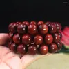 Strand Zambia Pterocarpus Santalinus Old Barrel Beads Handmade Red Sandalwood African Bud