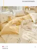 Bettwäsche-Sets Baumwoll-Vierköpfe 100 reines Bettblatt Duvet Cover dreiteilige Frühlings- und Sommermädchen