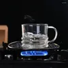 Vingglasögon värmebeständig hög borosilikat glas eftermiddag te kopp med fat kontor dricksvatten kaffemjölk mugg dricksvaror 300 ml