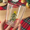 ワイングラスクリスマスツリーガラスカップポータブルドリンクウェアウイスキー再利用可能なステムレス愛好家