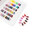 Nagelgel Pools Display Card Book 120 Colors Nail Gel Display Book Chart FingerNail Tips Practice Design Card Nail Art Salon 240325