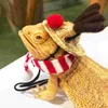 Appareils pour chiens Chapeau de paille Lézard Reptile Christmas Costume pour les dragons barbus Yarn Crawling Pet Decor