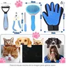 Dog Apparel Pet Nail Pliers Professional Five Piece Set For Hair Removal Comb Cat Brush Rake Beauty Tool Flying