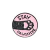 Absolut Pawsitive Emalj Pin Custom Kitten Cat Paws Brosches Shirt Lapel Bag Söt härlig djur Badge Jewelry Gift till barn