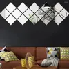 Wallpapers 16pcs Acrylic Mirror Square Tile Safety Reflective Decor