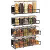 Cuisine Storage 4 PCS Boucage magnétique Bouteille Réfrigérateur Réfrigérateur Organisateur d'organisateurs étagères Conteneur d'épices étagères