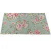 Table Mats Classic Rose Flower Placemat Linen Mat Tree Wooden Style Dining Disc Pads Napperon Plate Bar Tapete De Lugar