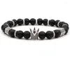 Strand 2024 Bracelets de perles de pierre de style 6 mm de style pavé CZ 4 Color Bracles de couronne pour femmes Cassic Jewelry Pulseras Gift