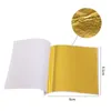 Fourniture de fête 3pcs papier d'or créatif Beau conceptions d'art de nail