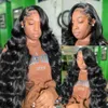 30 40 inch Body Wave Lace Front Human Hair 250 Dichtheid Braziliaanse Remy 13x6 Transparant HD Frontal voor vrouwen 240401