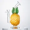 Pineapple Bong Hookahs Straight Tube Thick Glass Bongs Recycler Heady Dab Oil Rigs Bubbler Water Pipes 14.5mm Female Joint With Bowl LL