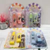 Eraser 4set jeu Genshin Impact Ganyu Zhongli Neuvillette Lynette Cartoon Eraser Crayon mignon Pushpull Rubber Kids Stationery Gift