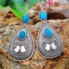 Boucles d'oreilles en peluche bijoux pour femmes S925 Silver Earring Style ethnique Lansong Gem exagéré coréen rétro Cour en gros