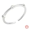 Cluster anneaux Simple Women's Sterling Silver 925 Corée Fashion Anti anxiété Ouverture de bijoux de doigt réglable