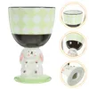 Dinnerware Sets Cup Beverage Footed Ceramic Mugs Red Glass Party Goblet Easter Dessert Drinks Cups