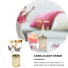 Mum Tutucular Tasarım Dönen Tealight Stand Table Centerpiece Masterp Masa Dekorasyonu Ev Partisi Düğün Şamdan Mumlar