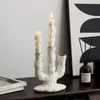 Titulares de velas abstrair castiçal Decoração doméstica exclusiva para artesanato decorativo de interiores Ornamentos de mesa de design de design moderno