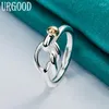 Clusterringe 925 Sterling Silber 7-10# Mode Schmuck Geometrie Ring für Frauen Männer Party Engagement Hochzeit Jubiläums Charme Geschenk