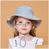 Buitenhoeden Baby Sun Hat Boys Visors Kinderen Panama Uni Beach Girls Bucket Cartoon Infant Caps UV Bescherming Druppel Delivering Sport Ou Dhtaf