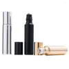 Opslagflessen 3/6/9 stcs 10 ml metalen rolrol bijvulbare fles Essentiële oliën Roll-on glazen parfum reiscosmetica container