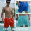 Grande taille de 4 minutes de séchage rapide pantalon de plage montre la couleur dans l'eau pantalon de plage imprimé magique pour hommes nageants
