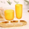 Wine Glasses Medieval Sunset Cup Pink Orange Frosted Glass Crystal Goblet Nordic Light Luxury Retro Short-Footed Small Artwork