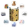 Bolsas de lavanderia Renascença barrocosa cesta floral colapsível cesto de roupas de arte europeia para binga de armazenamento de brinquedos para crianças bebês