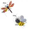 Decorazioni da giardino Iron Art Art Ornaments Sculptures Home Backyard Dragonfly Wall sospeso