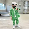 Ensembles de vêtements 2024 Spring Autumn Baby Boys Clothes Set Plaid Gentleman Top Pantal