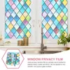 Window Stickers 1 Roll Privacy Film Bathroom Stained Glass Sticker Colorful