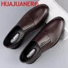 Casual schoenen mannen echte lederen loafers lichtgewicht comfortabele mocassin platte slip-on heren rijden