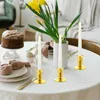 Candle Holders 20 PCS Electronic Base Gold Table Decor Nice Stick Pretty Creative Candleholder Plastic Desktop Candlestick