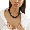 Choker Collier perlé coloré à la mode Perles de matériaux acryliques Bijoux de cou à la main Cadeau parfait pour les filles