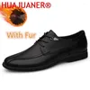 Casual Shoes Genuine Leather Men Fashion Lofer Man Warm Fur Winter Sneakers Light Slip On Soft Flats Male Mens Loafers