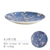 Bowls Blue Cherry Blossom Ceramic Plates Dishes Japanese-style Tableware Household Rice Bowl Large Of Noodles Frutero