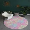 Carpets Gray Round Polyester Rugs For Bedrooms Living Room Anti Slip Foot Mats Soft And Comfortable Size:160x160cm
