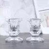 Candle Holders 1PC Wedding Candlestick Transparent Crystal Glass Stand Dining Home Decor