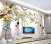 Wallpapers Fashion Magnolia Space Backdrop 3d Wall Murals Wallpaper Flower Home Decoration