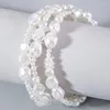 Strand Versatile Classic White Pearl Bracelet For Women Girl Fashion Charms Delicate Quality Accessories Anillo 25291