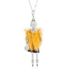 Colliers pendentiels Déclaration Collier Dollace Femme fille Fur Sequin Jirt Ball Hands Figure Pull Chaîne S Bijoux en alliage