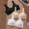 Sexig push up bras främre stängning solid brassiere trådlös braltett bröst sömlös plus storlek m3xl för kvinnor spets underkläder 240326